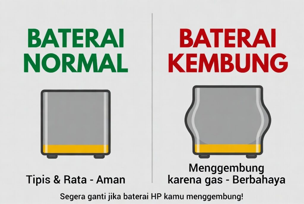 Ciri ciri baterai hp rusak